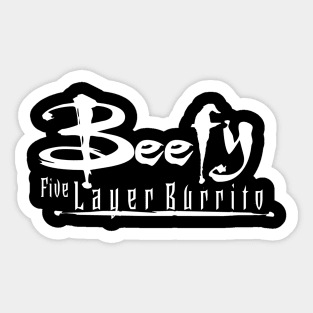 Beefy Five Layer - WHITE Sticker